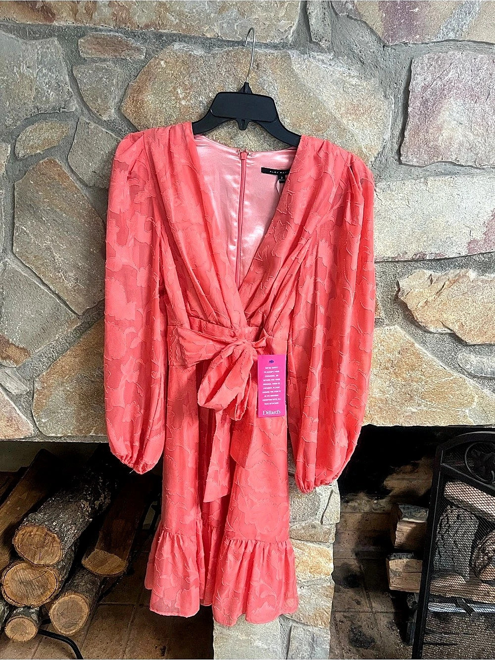 Alex Marie Simona Dress Floral Mini Dress in Coral color Size 2